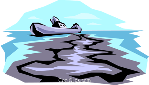 Oil Spill Royalty Free Vector Clip Art Illustration - Oil Spill Clipart (480x274), Png Download