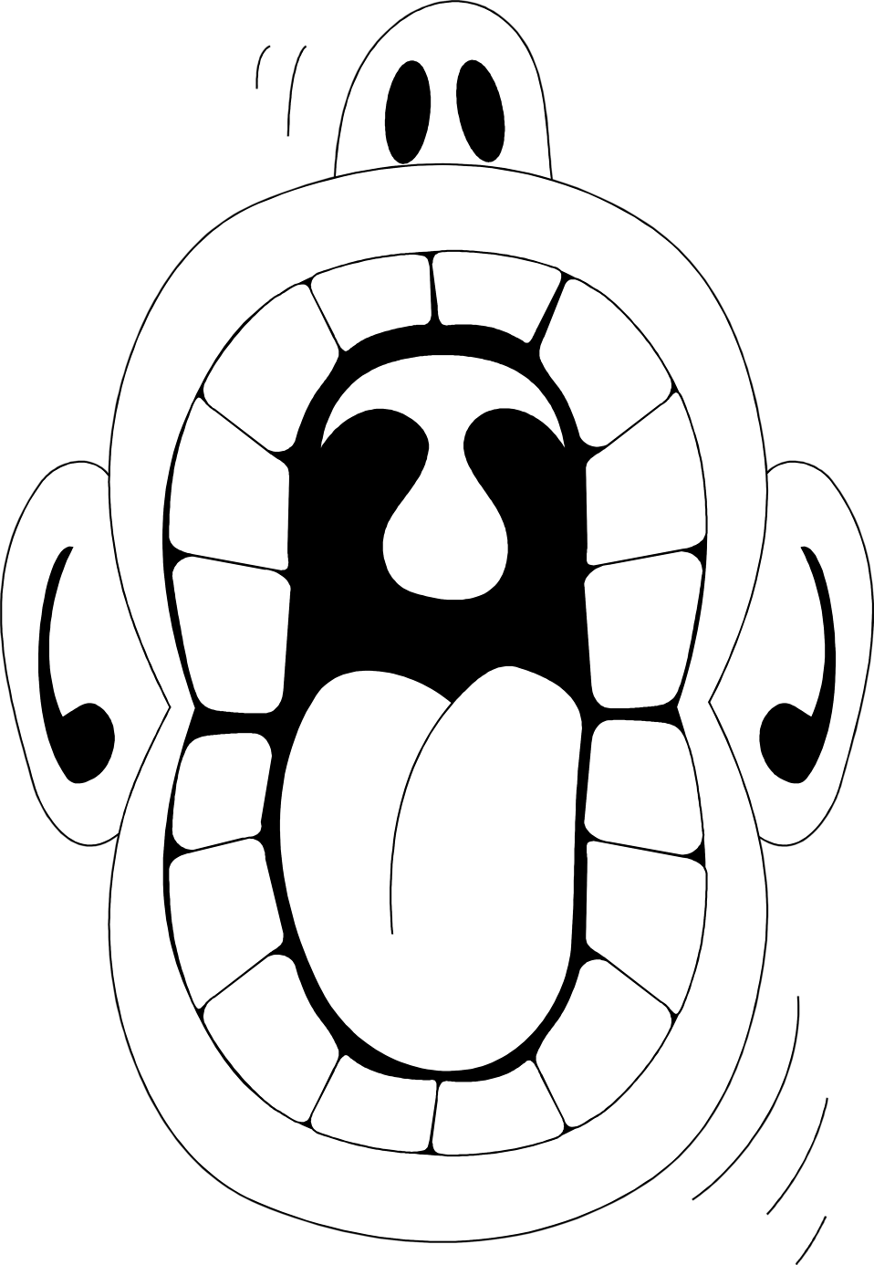 Free Stock Photo - Open Mouth Clip Art (958x1386), Png Download