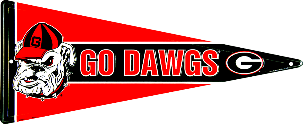 Georgia Bulldogs Pennant (1024x419), Png Download
