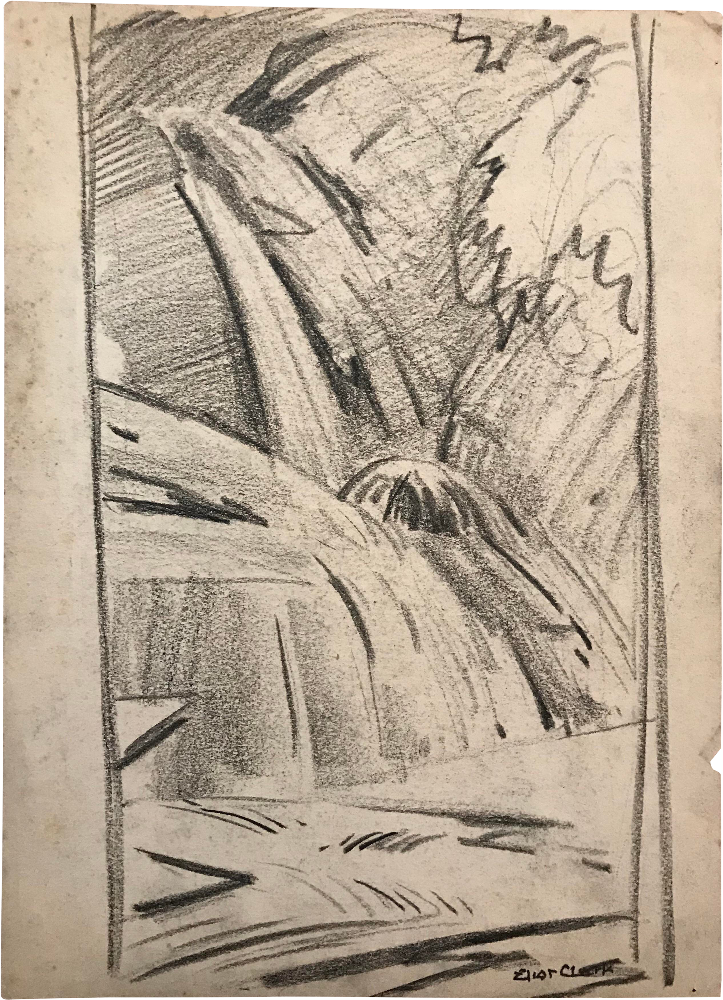 Drawing Watercolors Waterfall - Drawing (2811x3886), Png Download