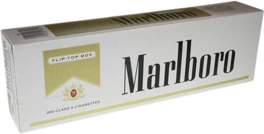 Marlboro Gold King Box - Marlboro Cigarettes, Silver Pack, Menthol, 100's - (600x304), Png Download