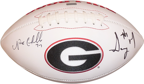 Nick Chubb And Sony Michel Autographed Georgia Bulldogs - Georgia Bulldogs Football Team (500x500), Png Download