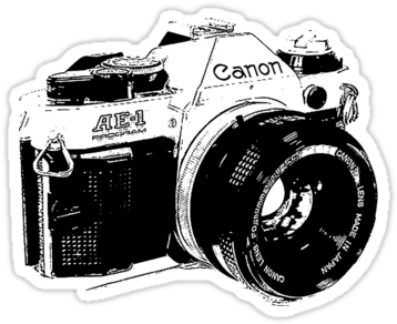 "vintage Canon Camera" Stickers By Patidesigns - Happy Birthday Photographer Camera (375x360), Png Download