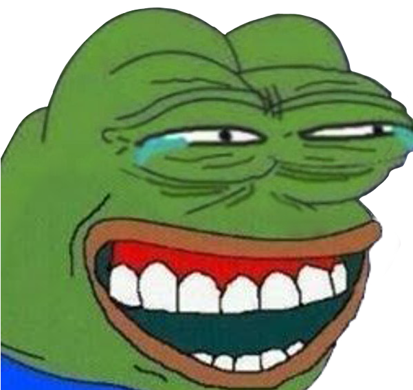 Transparent Pepe Laugh - Hysterical Pepe (600x580), Png Download