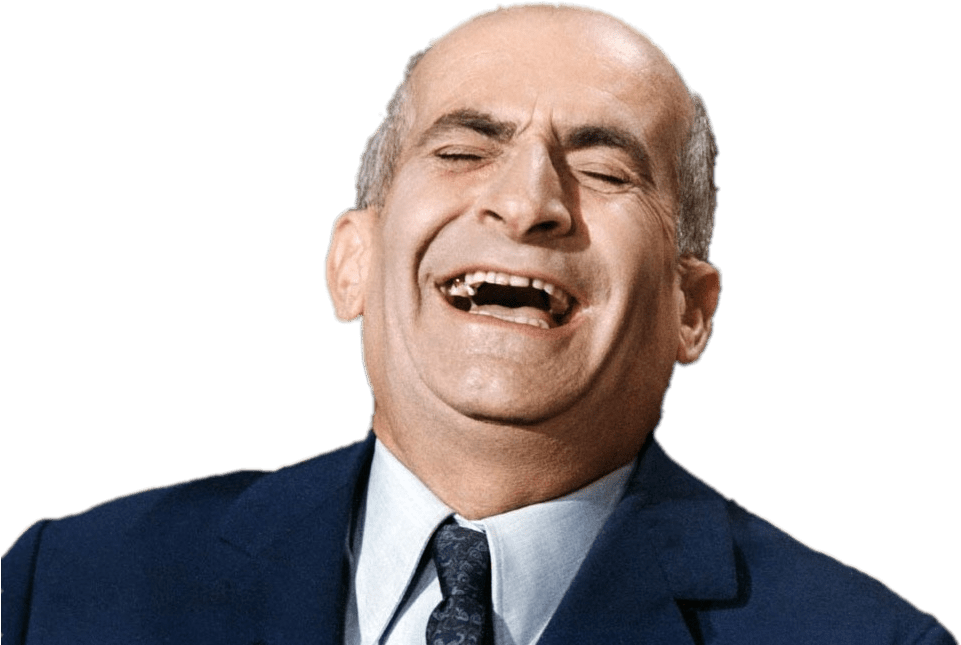 Louis De Fune`s Laughing Png - Louis De Funes (1006x729), Png Download