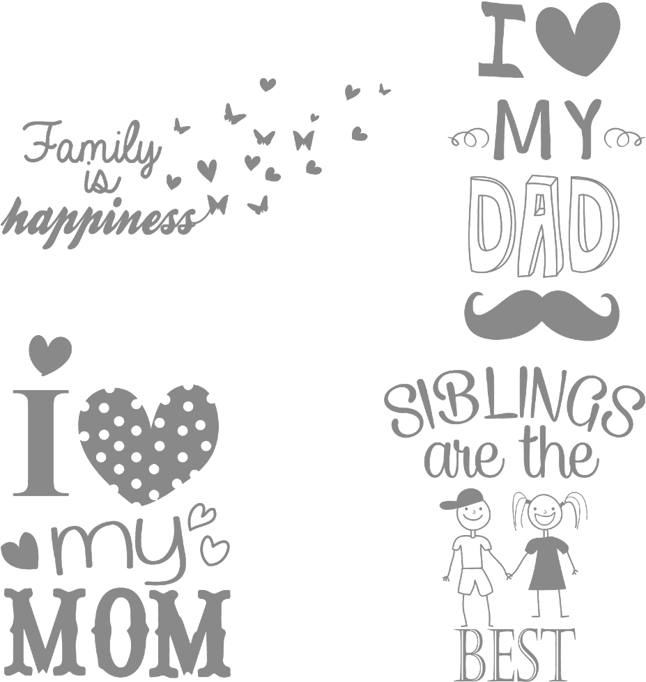 Use These Sample Images From The Family Quotes Clipart - Calligraphy (1024x1024), Png Download