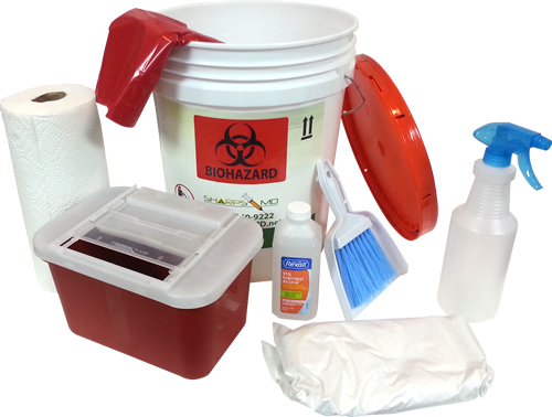 Biohazard Spill Kit Biomedical Waste Disposal Cleanup - Box (500x378), Png Download