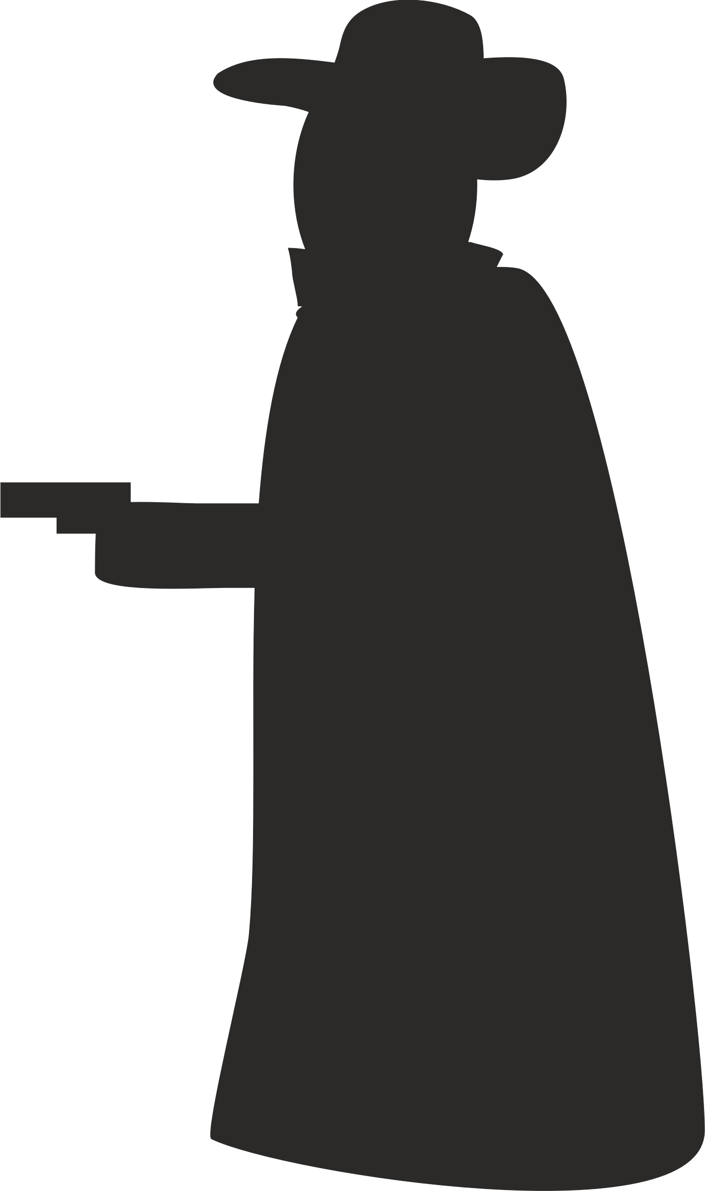 This Free Icons Png Design Of Robber With Gun Silhouette (1421x2400), Png Download