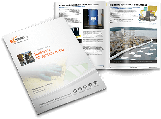 Hazmat And Oil Spill Clean Up Guide Spread - Ölsperre (550x405), Png Download