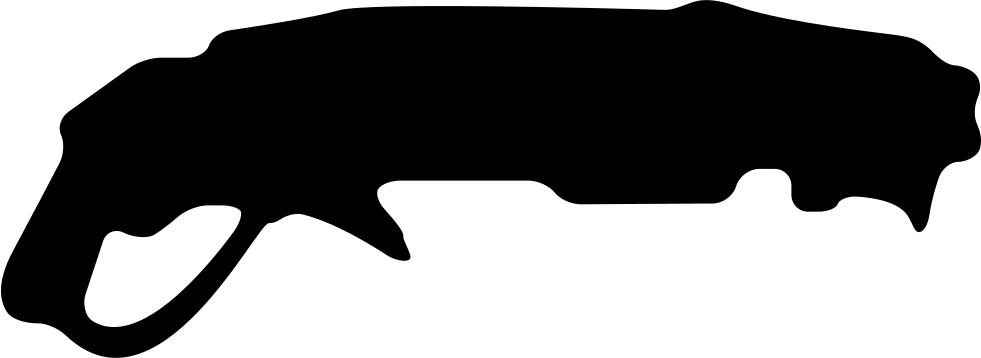 Police Shotgun Silhouette - Police (981x358), Png Download