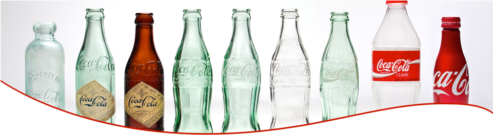 History Of Coca-cola In New Mexico - Coca Cola Bottle Evolution (960x275), Png Download