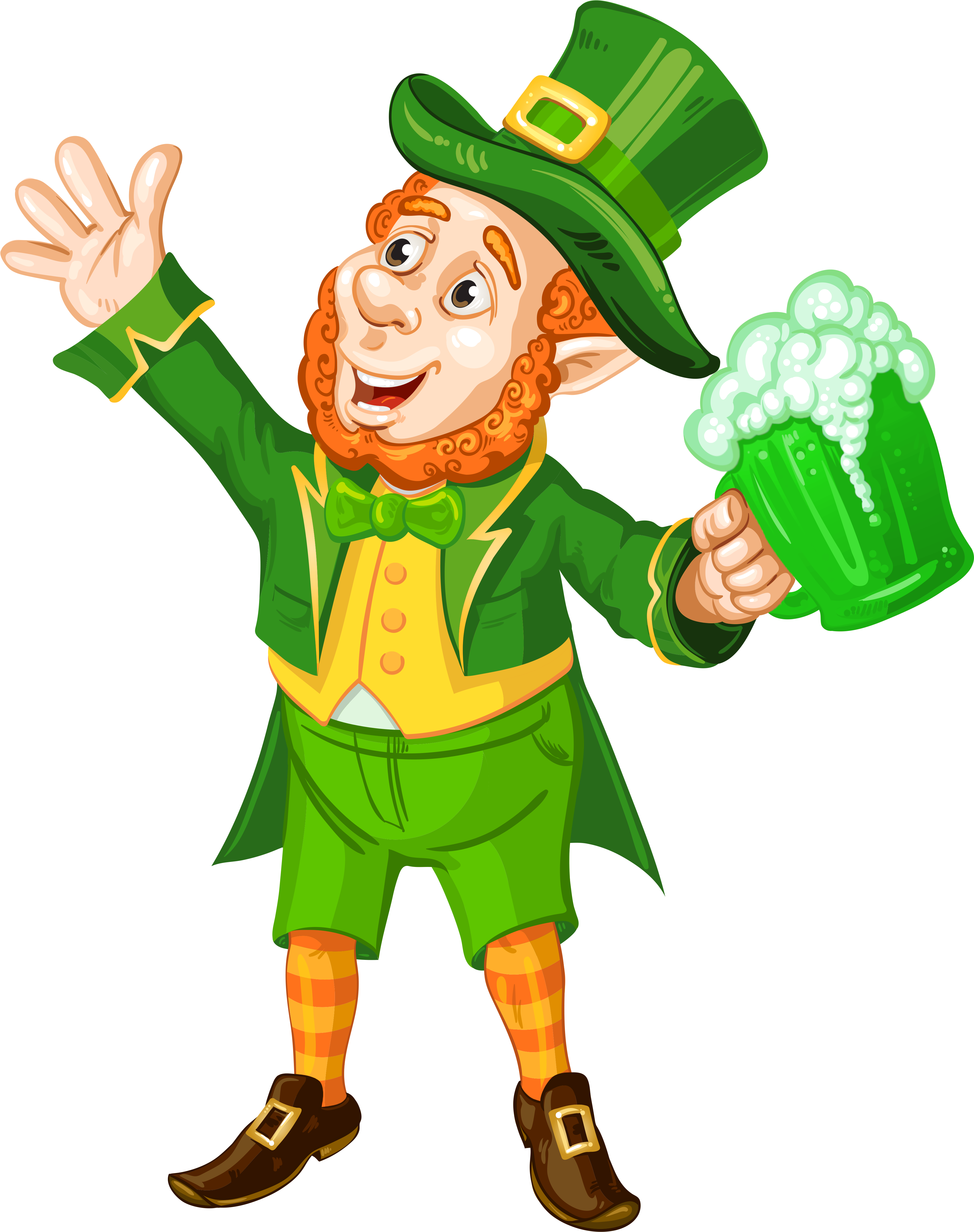 St Patrick's Day Leprechaun Png (4119x5064), Png Download