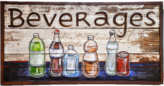 Beverages-sign - Glass Bottle (960x300), Png Download