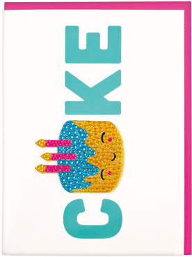 Picture Of Birthday Cake Rhinestone Decal Card - Emblem (415x415), Png Download