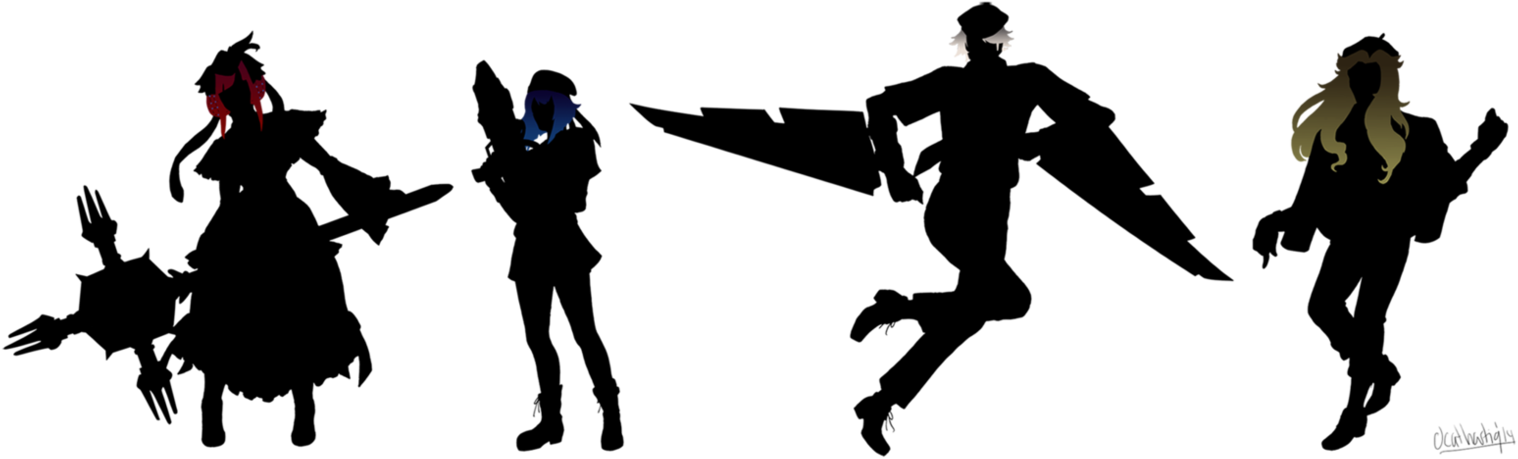 Team Chrl Full Body Silhouettes - Human Body (1569x508), Png Download