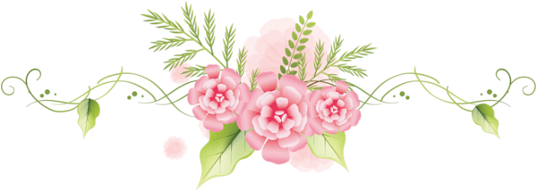 Barres De Separation - Vintage Marcos De Flores (600x242), Png Download
