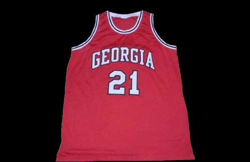 #21 Dominique Wilkins Georgia Bulldogs Basketball Jersey - Dominique Wilkins 21 College Basketball Jersey (498x323), Png Download