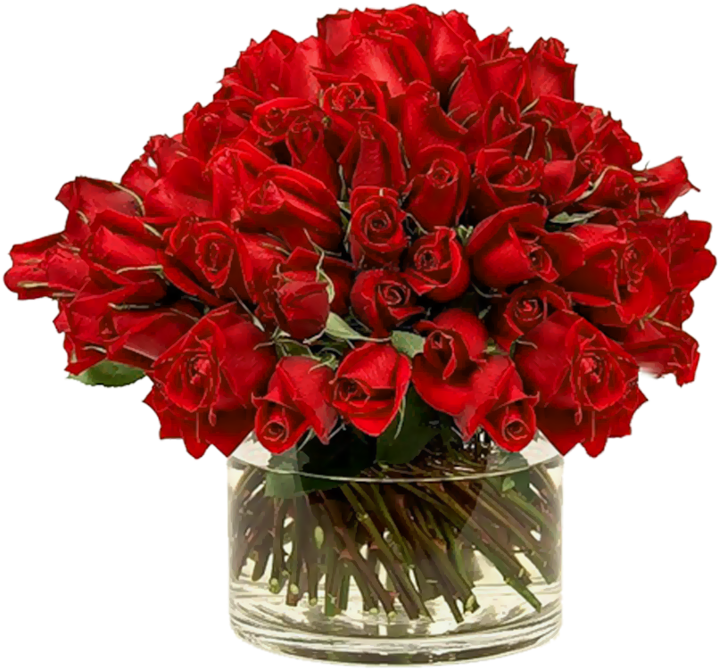 Roses In Vase Png (827x803), Png Download