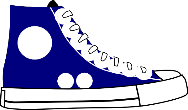 Cartoon Tennis Shoe Clipart - Tennis Shoe Clipart (600x351), Png Download