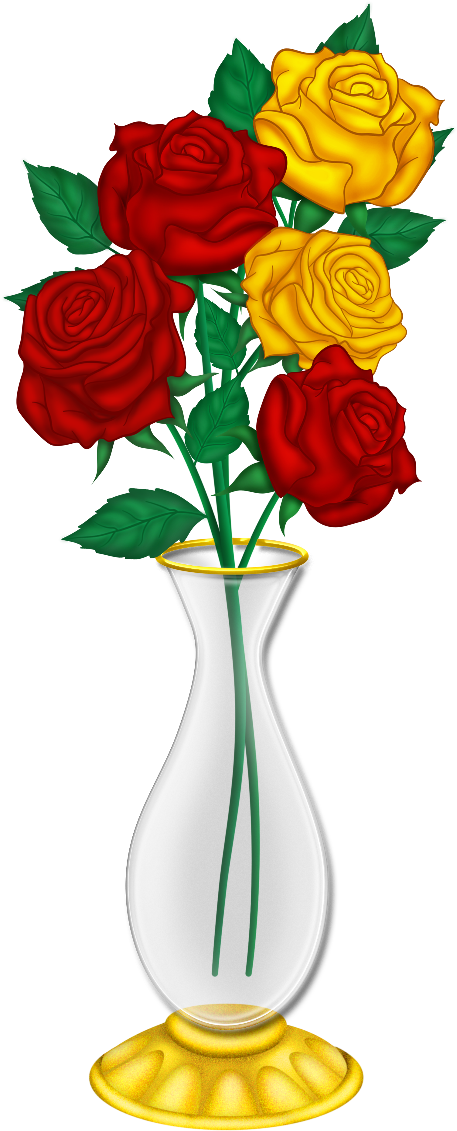 Vase Clipart At Getdrawings - Flower Vase Clipart Png (1912x3952), Png Download