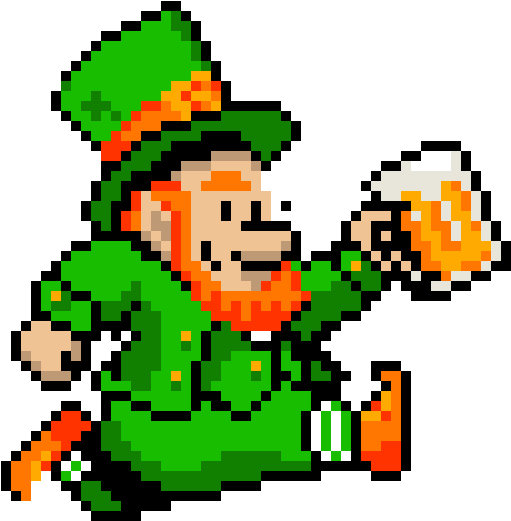 Leprechaun - Leprechaun Pixel Art (530x530), Png Download