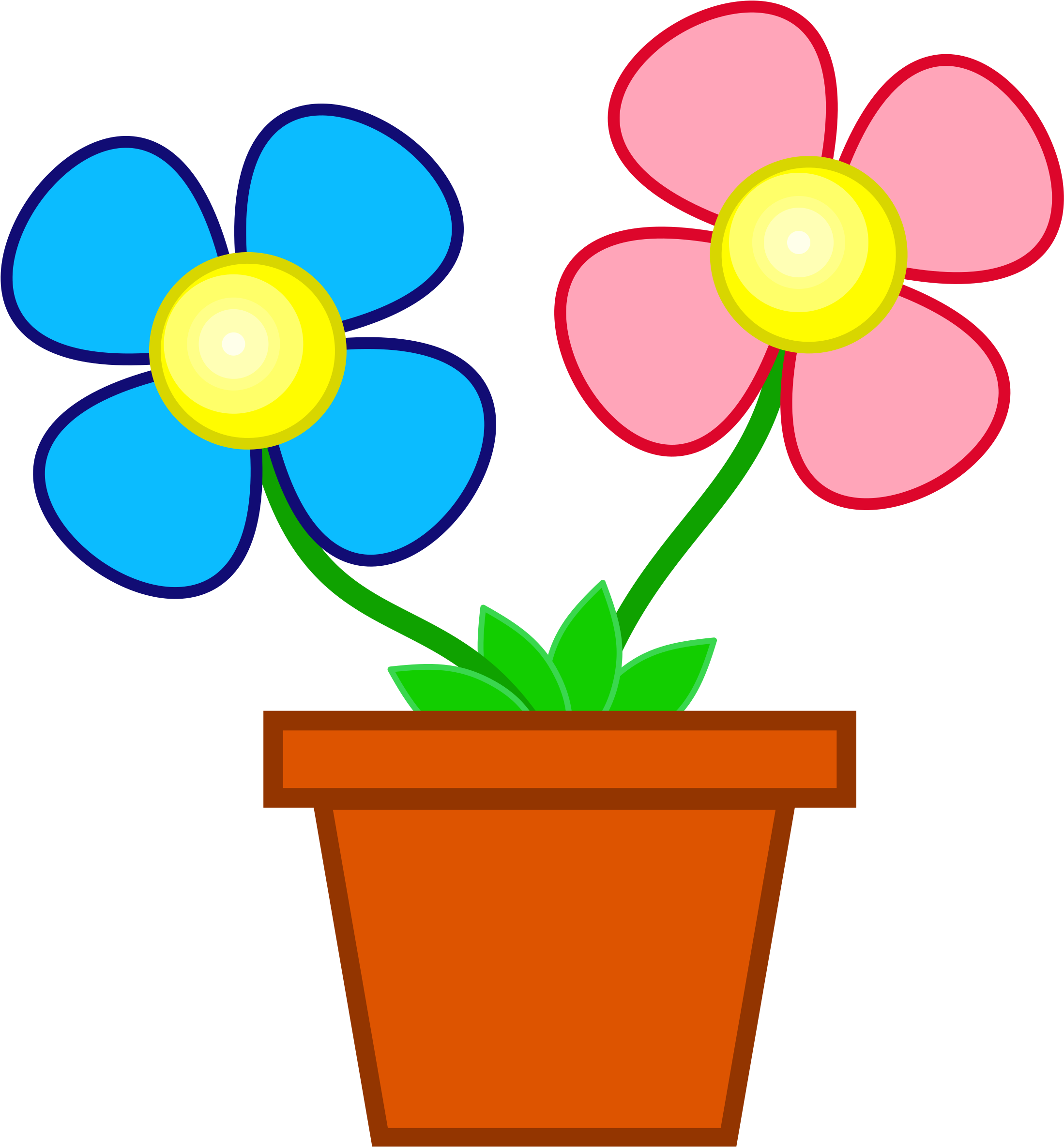 Flowers In A Vase Svg Clip Arts 552 X 595 Px (552x595), Png Download