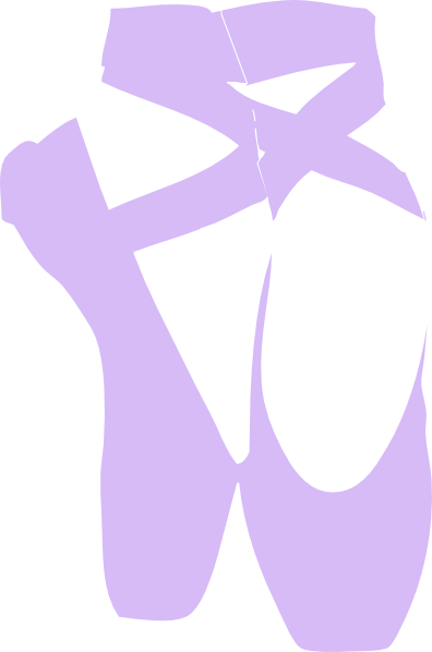 Purple Pointe Shoes Clip Art At Clker - Purple Ballet Shoes Clipart (396x598), Png Download