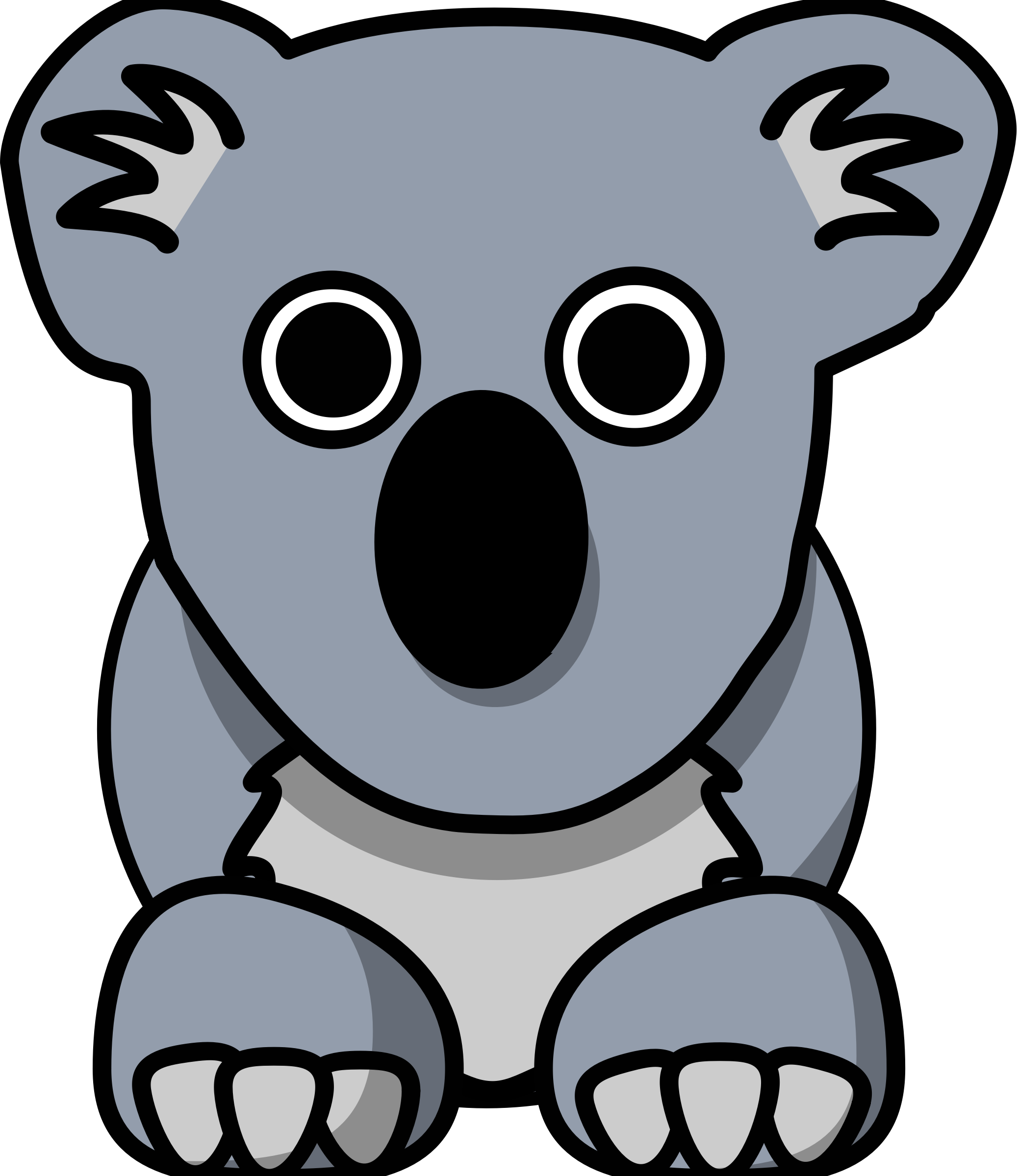 This Free Icons Png Design Of Cartoon Koala (2074x2400), Png Download