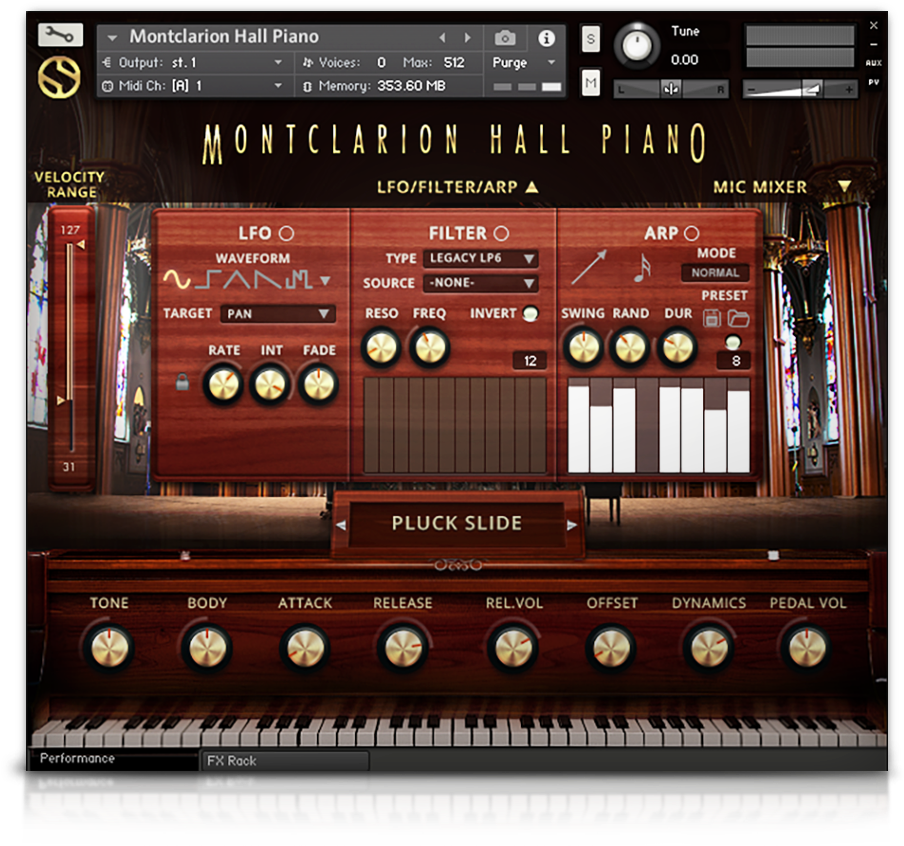 Montclarion Hall Grand Piano - Vir2 Electri6ity (electri6ity Electric Guitar Vi) Virtual (911x1002), Png Download