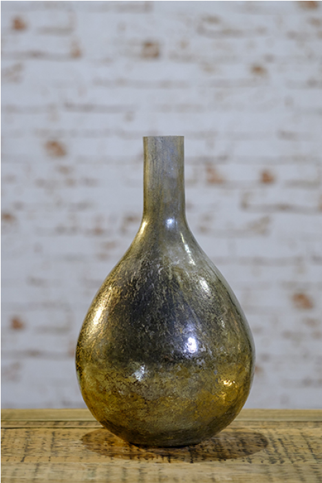 Antique Silver Mercury Bulbous Glass Vase - Artificial Flower (700x700), Png Download