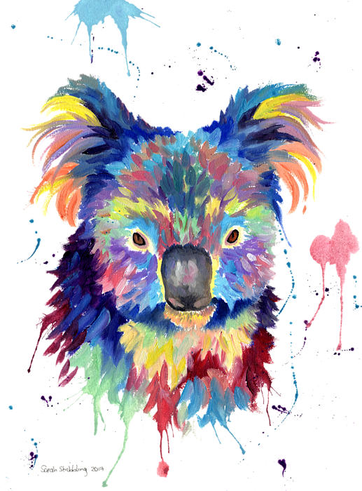 Bleed Area May Not Be Visible - Koala Painting (517x700), Png Download