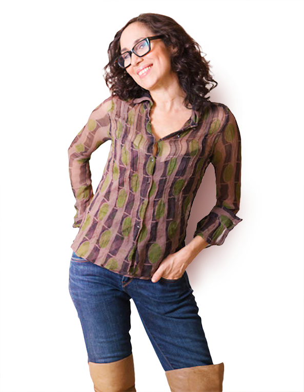 Karen With Glasses Standing With Hand In Pocket - Karen Salmansohn (593x764), Png Download