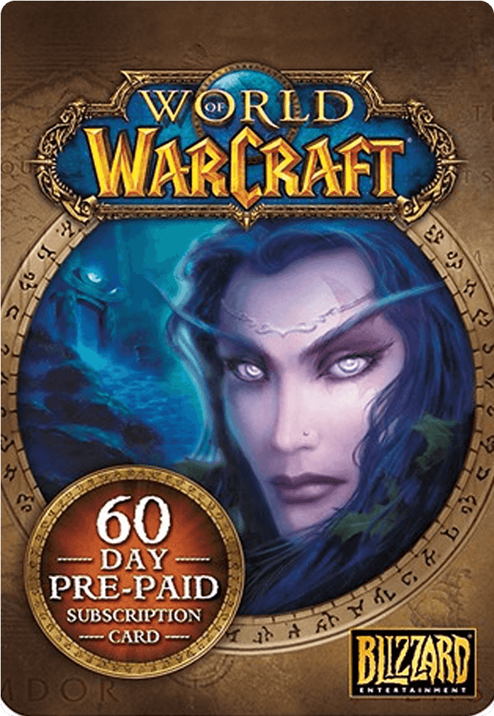 World Of Warcraft 60 Days Time Card Ru Gift - World Of Warcraft Spiel (900x1020), Png Download