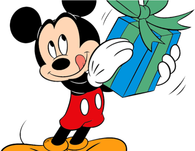Birthday Present Clipart Birthday Gift - Printable Mickey Mouse Colouring Page (640x480), Png Download