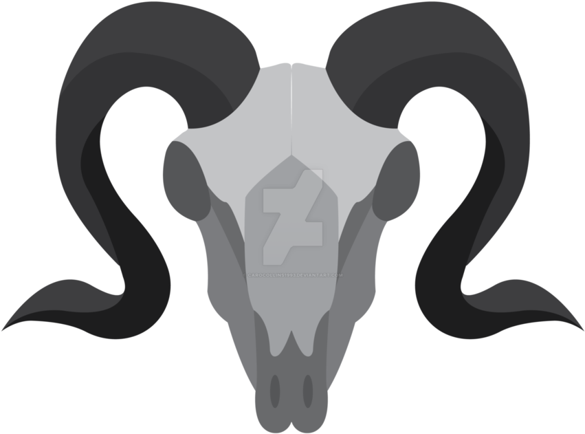 Goat Skull Logo By Carocollins1993 On Deviantart - Goat Skull Logo (894x894), Png Download