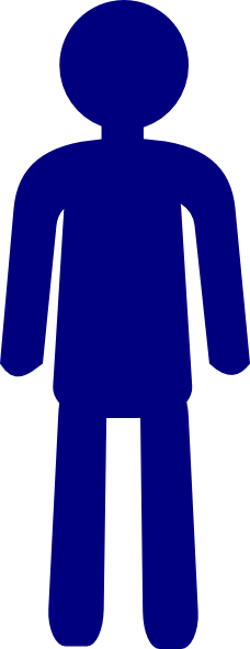 Man Standing Cartoon Clip Art At Clker - Man Standing Alone Clipart (228x590), Png Download