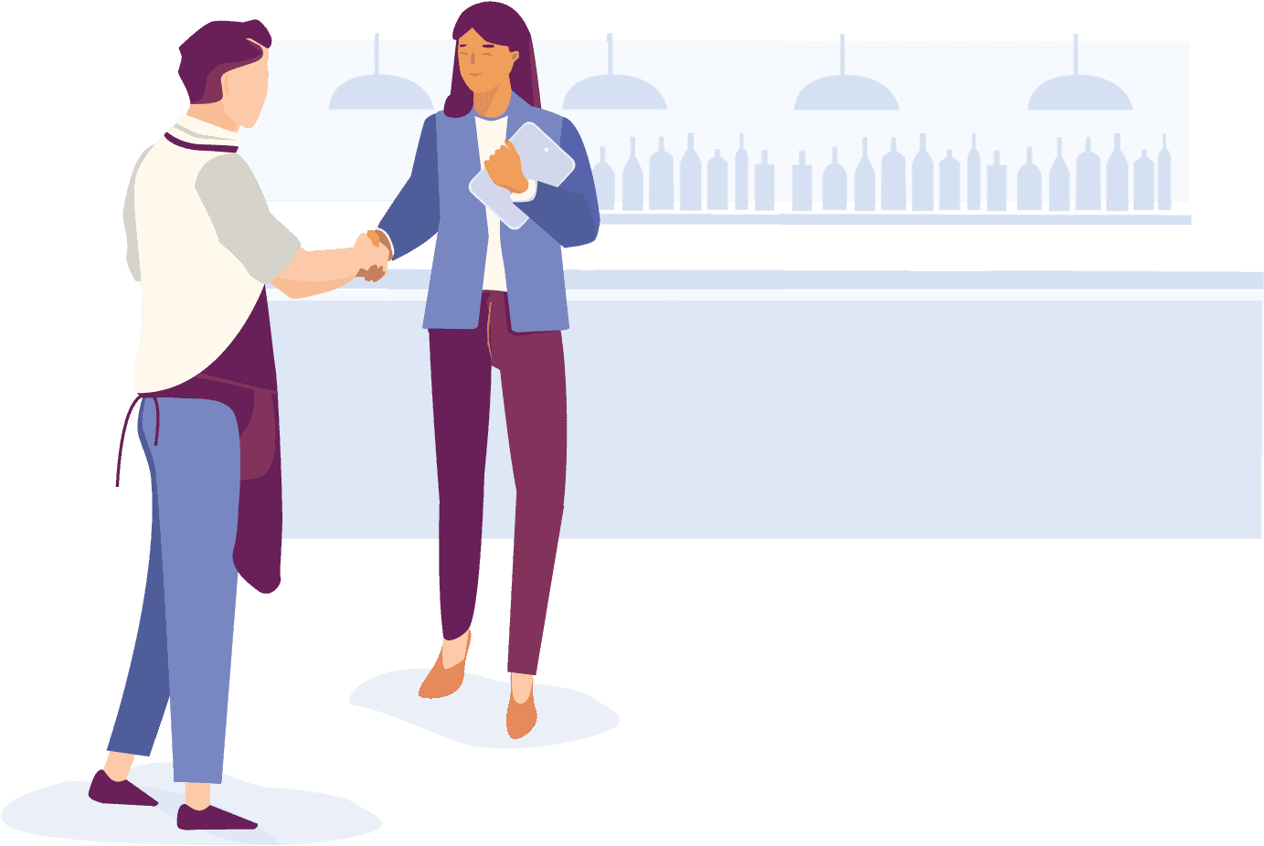 7shifts Partners Illustration - Illustration (1500x1060), Png Download