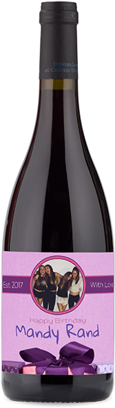 Birthday Wine Bottle - Wine (200x600), Png Download