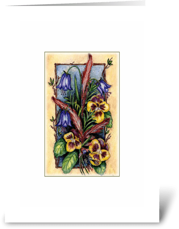 Wildflowers Greeting Card - Iris (700x792), Png Download