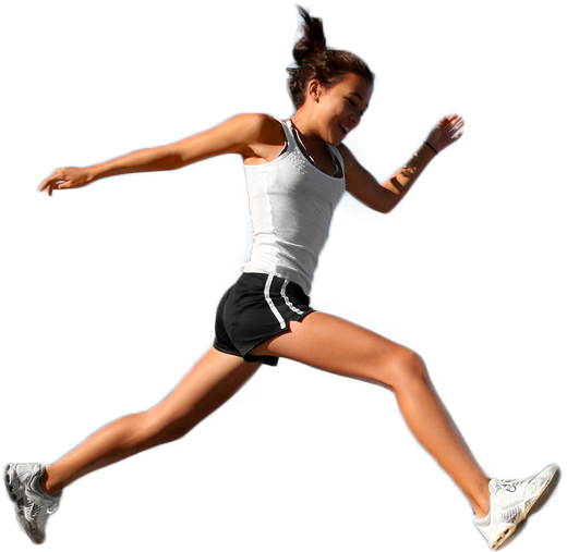 Running Girl Png - Sports Running Girl Png (542x522), Png Download