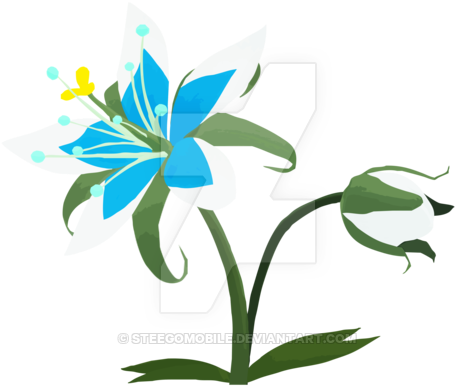 Wildflower Vector Minimalist Flower Jpg Download - Zelda Breath Of The Wild Flores (600x563), Png Download