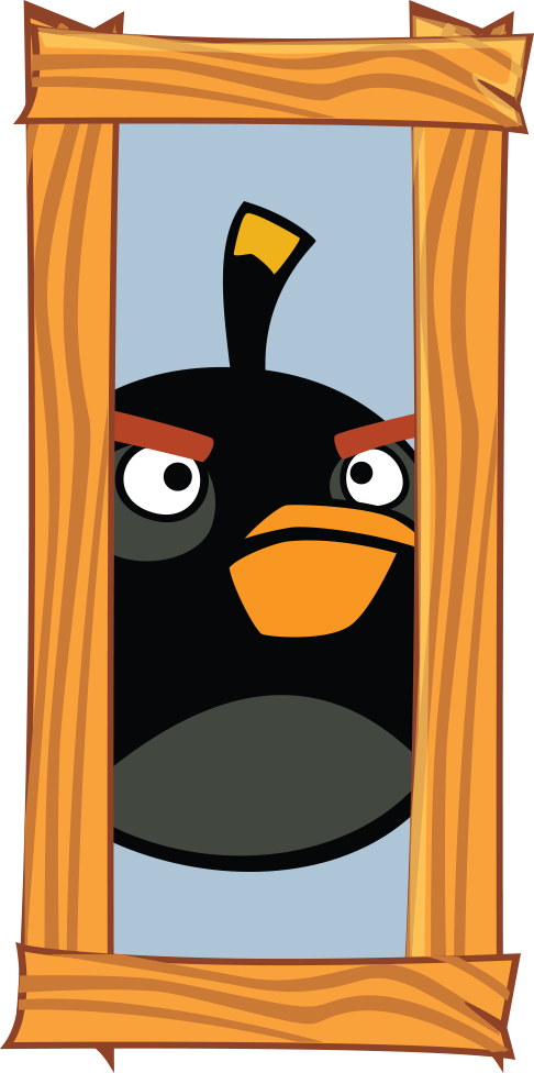 Head Gestures - Angry Birds Black Bird Badge 2.5x2.5cm (486x976), Png Download