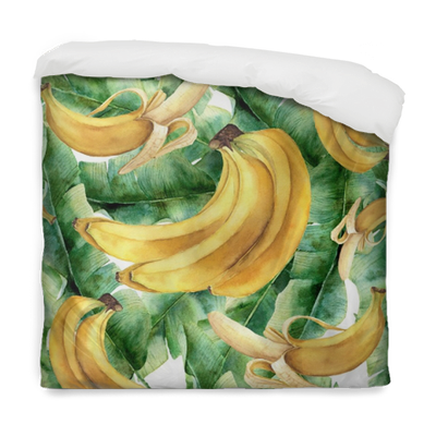 Watercolor Banana Tropical Pattern - Watercolor Painting (400x400), Png Download
