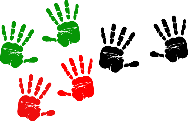 Jpg Free Download Panda Free Images Handprintheartclipart - Giant Fingerpaint Book For Kids: 75 Page Blank Finger (600x422), Png Download