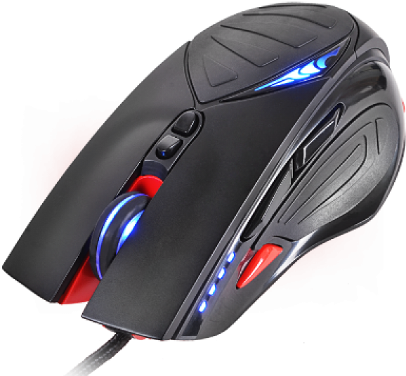 Computer Mouse Png Free Download - Gigabyte Force M63(raptor) - Optical Mouse - Pc - Black-red (600x546), Png Download