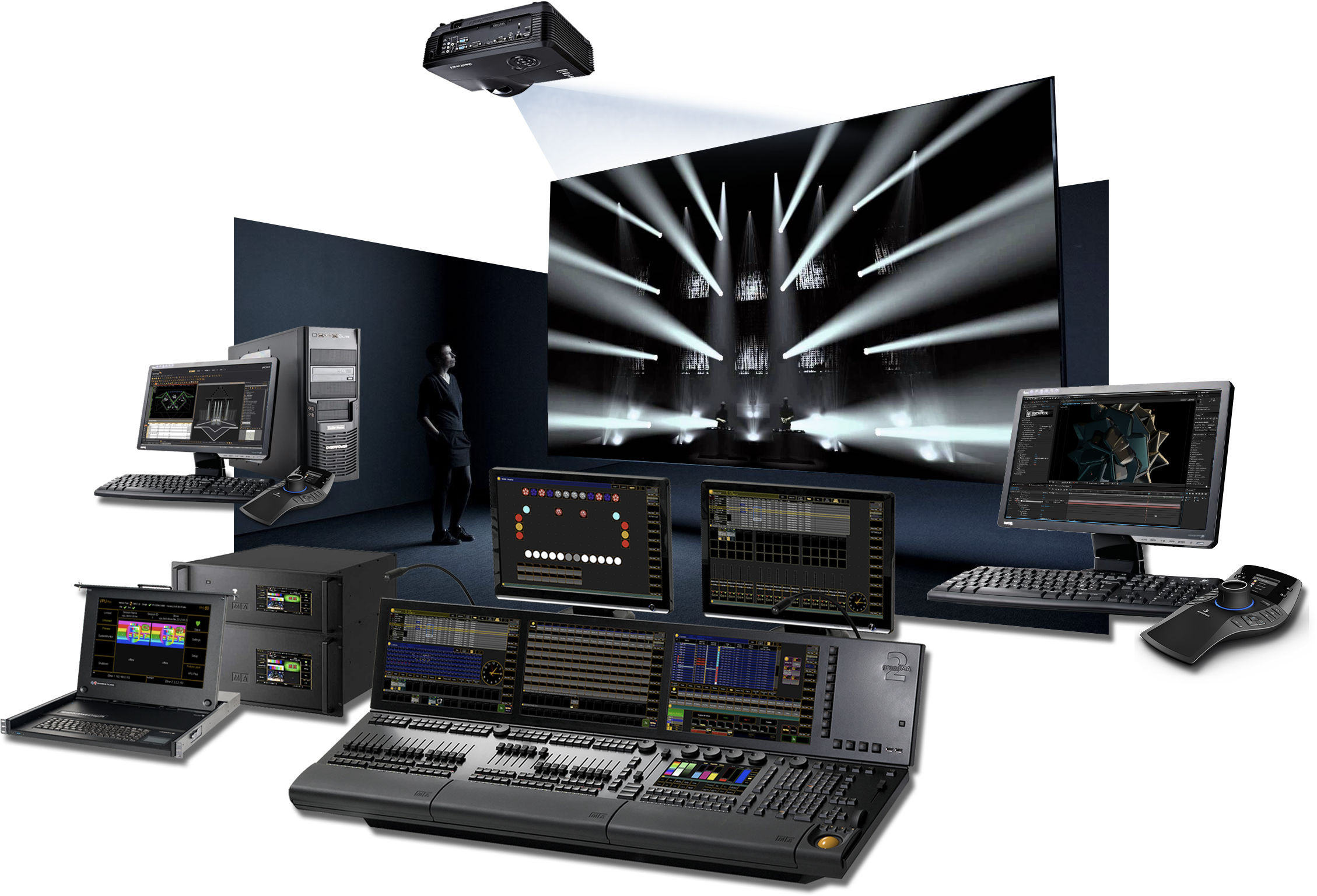 Using The Projector You Can Display The Scene Without - Studio (2373x1632), Png Download