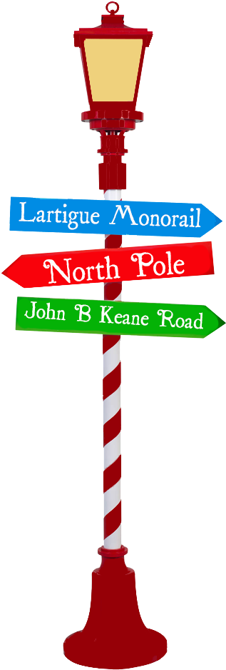 Listowel North Pole Express - North Pole Sign Clipart (357x937), Png Download