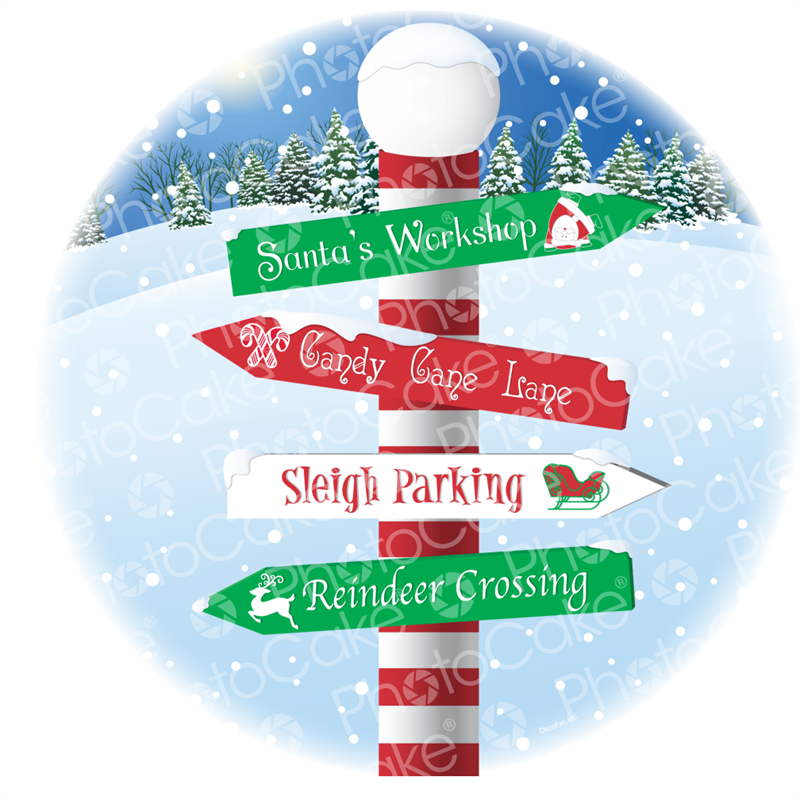 North Pole Sign - Illustration (800x800), Png Download