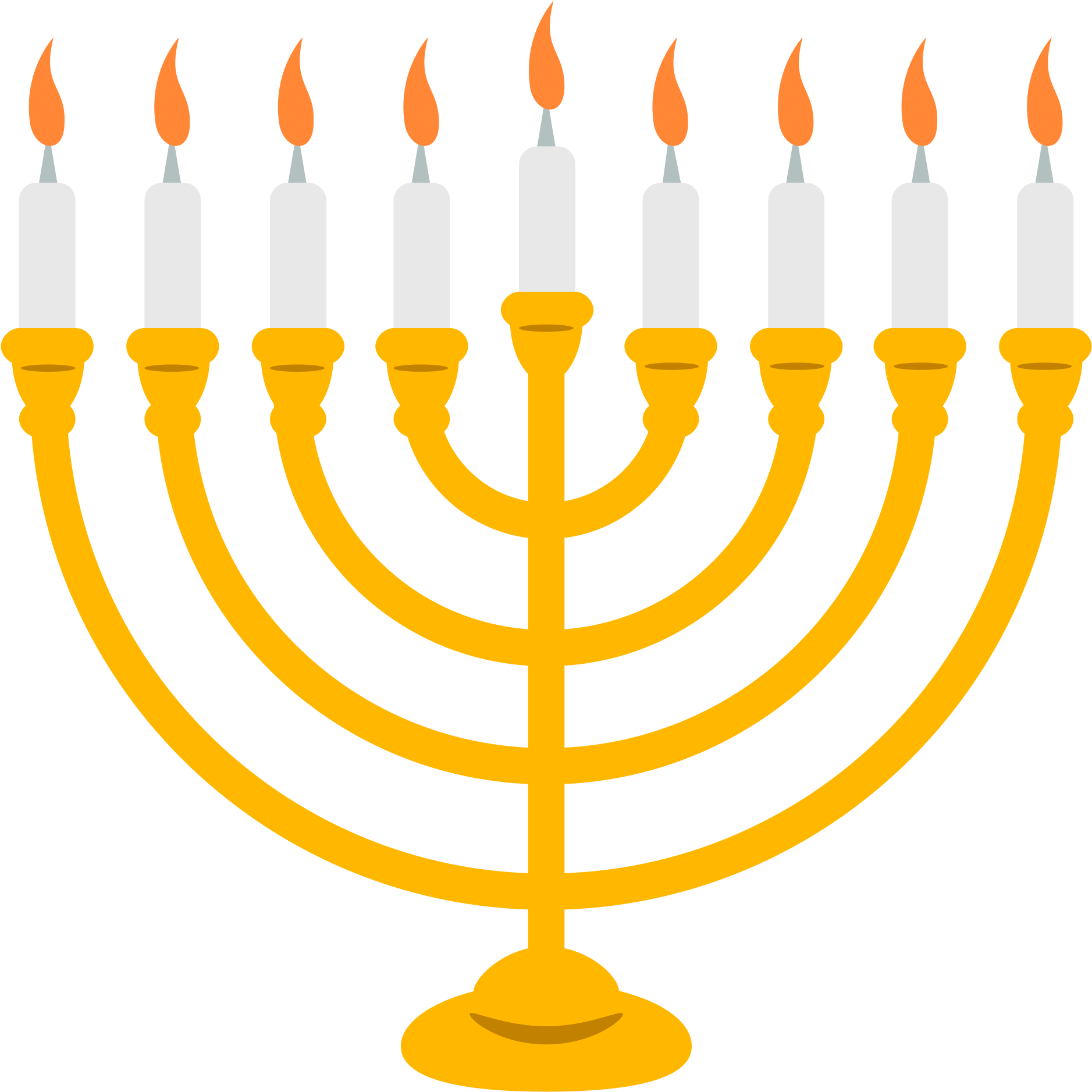 Hanukkah Banner Transparent Download Candle Holder - Green Menorah (2000x2000), Png Download