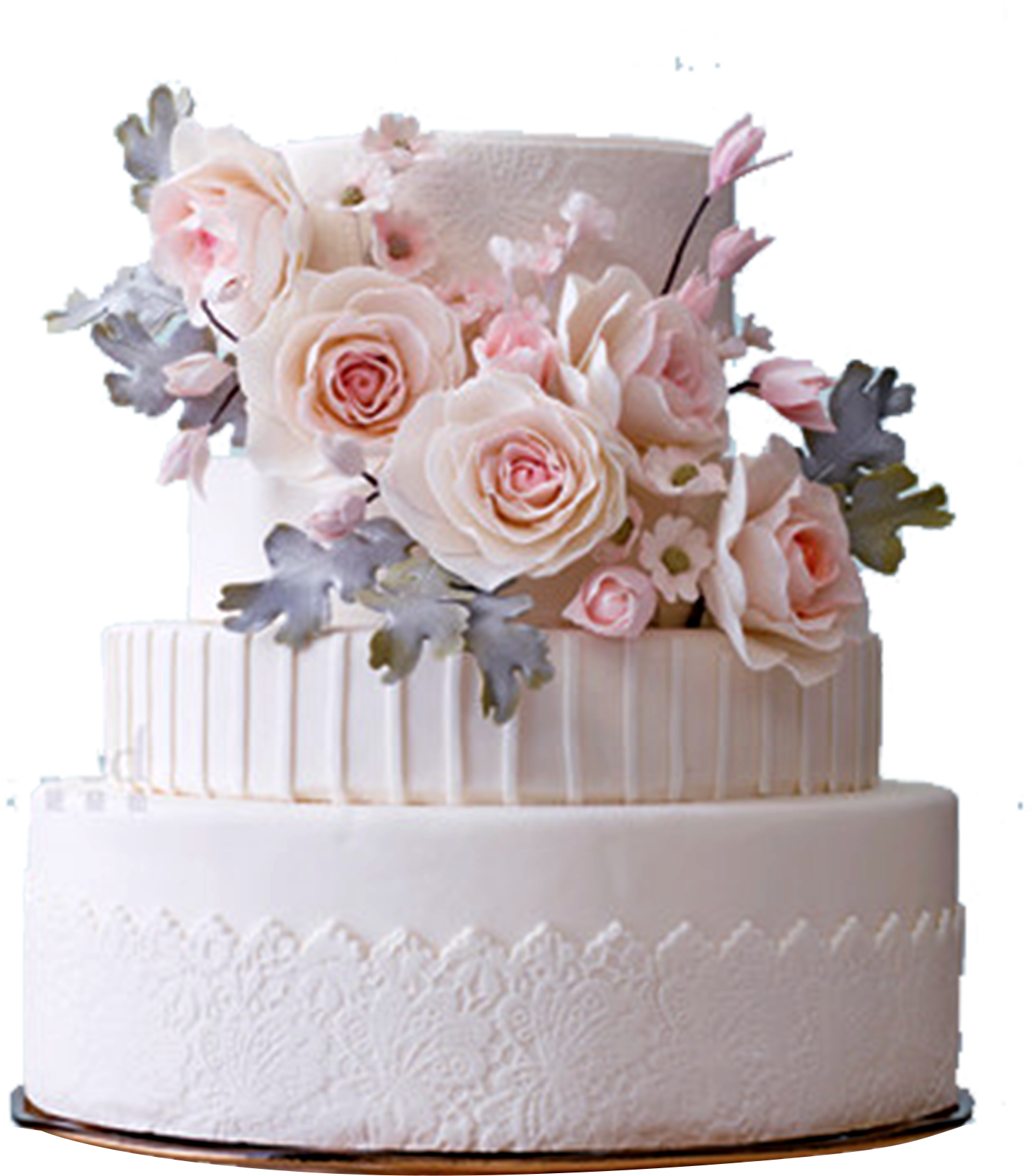 Download - Fondant Flower Wedding Cakes (2048x2048), Png Download